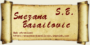 Snežana Basailović vizit kartica